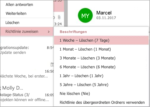 Anwenden von Aufbewahrungsbeschriftungen auf Gruppenunterhaltungen in Outlook im Web 03b94b7e-d7f2-4005-ab6c-c5576529db72.png