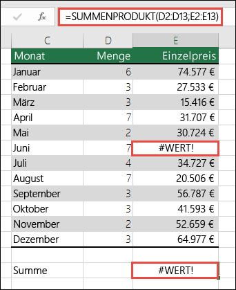 Korrigieren eines Fehlerwerts vom Typ Fehler in der SumProduct-Funktion 069023f2-fab8-48b6-9c4f-b1acfab3de20.png
