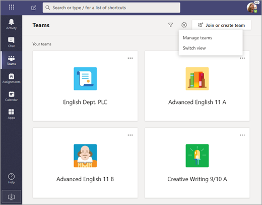 Einführung in die vereinfachte Microsoft Teams für Education-Erfahrung 13343c06-72d4-4ea4-be5c-d7b8e3e501c6.png