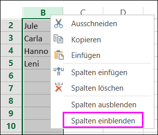 Einblenden der ersten Spalte oder Zeile auf einem Arbeitsblatt 137f0262-b61e-4b21-8915-57eca6fbb007.png