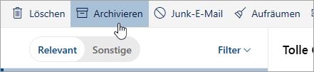 Organisieren Sie Ihren Posteingang mit "Archivieren", "Aufräumen" und anderen Tools in ... 19cb3b9b-9c37-411b-a0ec-8ea90c0af759.png