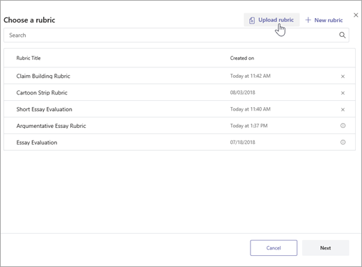 Erstellen und Verwalten von Benotungs Rubriken in Microsoft Teams 208fe719-2b06-4d14-b8f3-783313329f2e.png