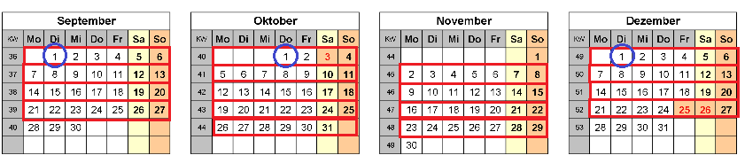 Anzahl der Wochen im Monat Berechnen 23097905ne.png