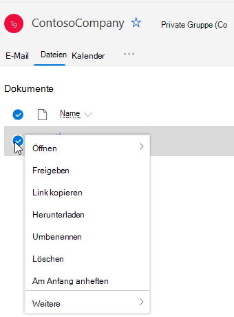 Verwenden von Gruppendateien in Outlook im Web 230af90f-4cce-4f5b-9a2f-b6635d992bc7.png