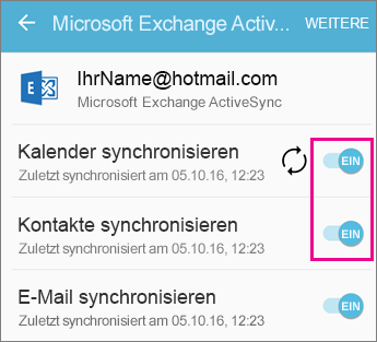 Mein Kalender und meine Kontakte können nicht mit meinem Smartphone oder Tablet ... 2315acd2-8892-44d7-bbc9-7fec0c01ff92.png