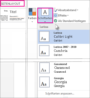 Ändern eines Designs und Festlegen als Standard in Word oder Excel 37dc9ab9-74df-4228-9608-34600d952414.png