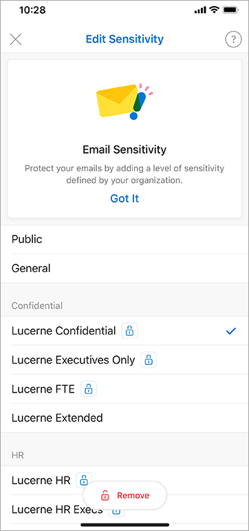 Anwenden von Vertraulichkeits Beschriftungen auf Ihre Dateien und e-Mails in Office 3d007c26-6b57-4594-9d60-6a15b01c4f30.png