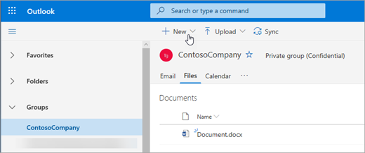 Verwenden von Gruppendateien in Outlook im Web 485d2434-10ea-4279-ae9e-f0752124ae7c.png