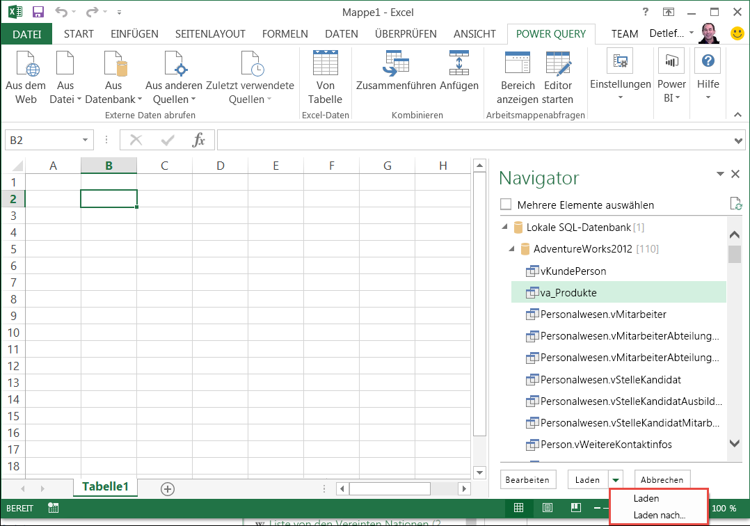 Hinzufügen einer Abfrage zu einem Excel-Arbeitsblatt (Power Query) 58f1db26-a2a2-48fc-84e9-0fbd22e63c29.png