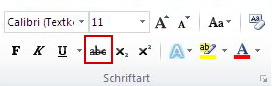 Zuweisen oder Aufheben der Textformatierung "Durchgestrichen" 59d1592c-dee2-46f9-abd5-dd9b245d0c8a.png