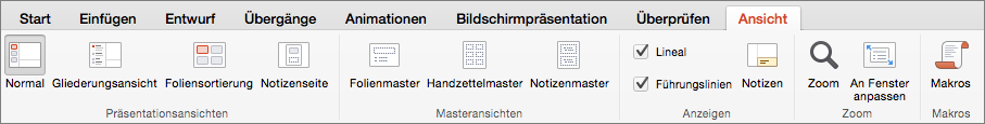 Verwenden des Menübands in PowerPoint für Mac 5b421c18-b3c1-4681-ad26-be83d0a27528.png