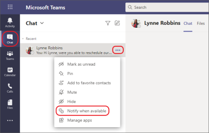 Benachrichtigt werden, wenn sich der Status einer Person in Microsoft Teams ändert 5eddb7f0-cb90-45aa-8ea8-ba078f78168f.png