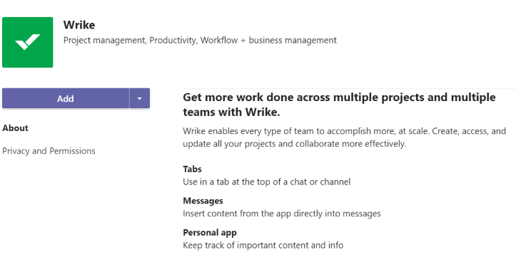 Verwenden von apps mit einer persönlichen Ansicht in Microsoft Teams 6489451a-7ab8-4c2a-a168-efb5656e3428.png