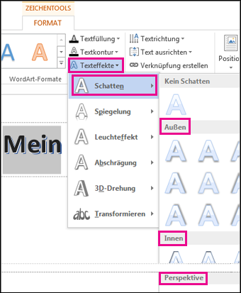 Hinzufügen eines Schattens zu Text oder einer Form 64a13ed9-423a-45c5-a71a-82807ec990be.png