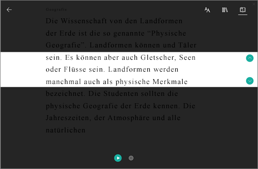 Verwenden des Positions Fokus in immersivem Reader für Office für das Web und OneNote 66671496-0397-48c5-87cf-fe767405a9a7.png