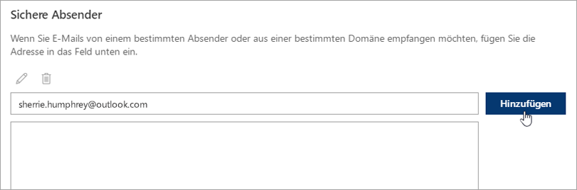 Blockieren oder Aufheben der Blockierung von Absendern in Outlook im Web 67deef7f-f51b-44b5-b42d-ae3f2ed238e9.png