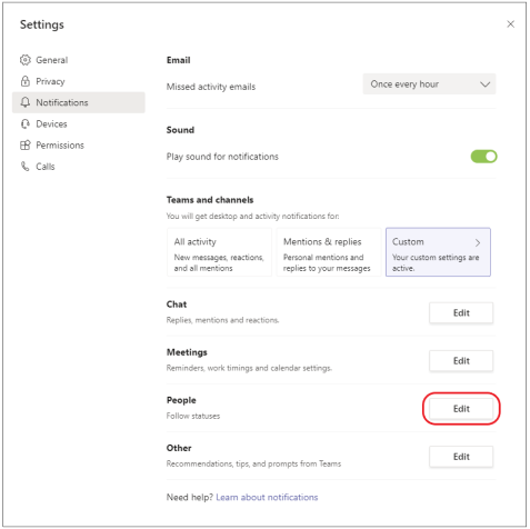 Benachrichtigt werden, wenn sich der Status einer Person in Microsoft Teams ändert 6c31312f-f17f-4bf4-aca0-fbf29749756b.png