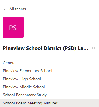 Bewährte Methoden für Schulleiter beim Erstellen von Teams und Kanälen in Microsoft Teams ... 6c69b90d-dc25-499c-a999-fc371eba5dc8.png