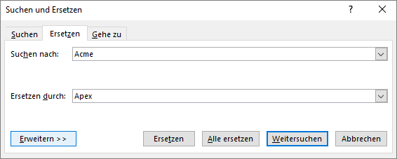 Suchen und Ersetzen von Text in einer E-Mail-Nachricht oder einem Element 8c255031-3f5a-49c7-a9ca-1e1ecc3f873f.png