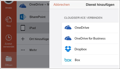Herstellen einer Verbindung mit einem clouddienst zum Speichern von Dateien 917b199d-b147-43c7-bbae-13bbc57f5529.png