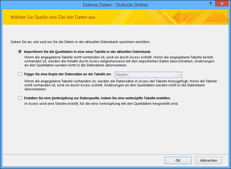 Importieren von oder Verknüpfen mit Kontakten aus einem Outlook-Adressbuch 9ab1a5aa-e23c-4f71-8d18-8d24d7a218f1.png