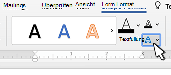 Ändern der Farbe von WordArt in Word a3234da6-5f5e-4706-bb59-0c0d981a2597.png