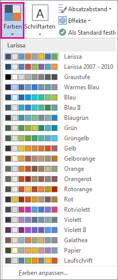 Ändern eines Designs und Festlegen als Standard in Word oder Excel b38e56f1-906a-45c0-bdac-5cd67c3f6f9e.png