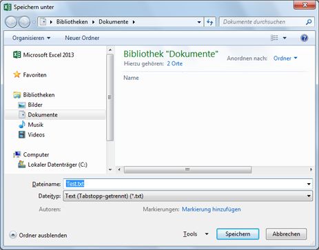 Speichern einer Arbeitsmappe im Text Format (txt oder CSV) b87c1b93-4e3d-4a68-80f9-393441ac15f9.jpg