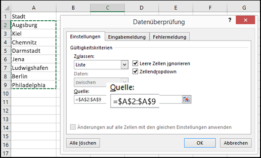 Hinzufügen oder Entfernen von Einträgen aus einer Dropdownliste bf3d4b9b-5b4d-4f25-a45d-e6233bd6d682.png