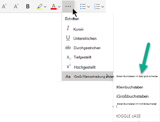 Ändern der Groß-/Kleinschreibung von Text c301c2bd-7781-4b23-9fce-789a425ce822.png