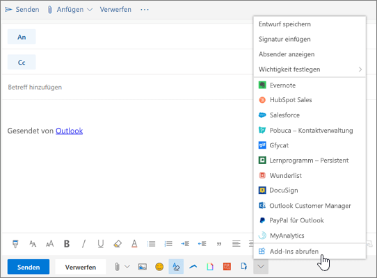Verwenden von Add-Ins in Outlook.com cc06b14b-c3e5-4a85-bb2d-d987ed6f5243.png