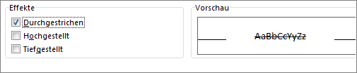 Wo befindet sich die Option zum Durchstreichen von Schriftarten? d0070e6d-83c5-4b89-a25c-6600db3b50a1.png