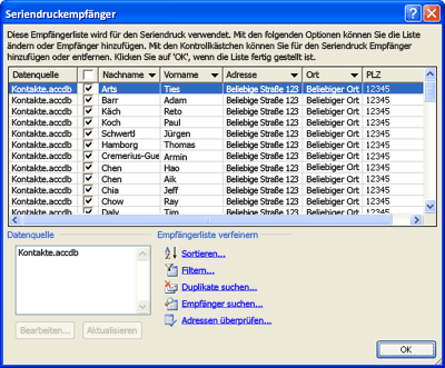 Verwenden einer Tabelle oder Abfrage als Datenquelle für den Seriendruck d358580d-b917-4991-ac7e-1a70a3ed3609.gif