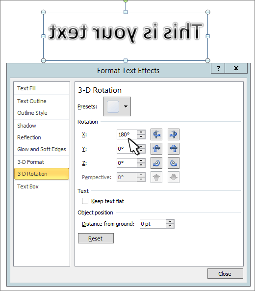 Umkehren oder Spiegeln von Text in Word d3a4304c-b918-4811-a715-70bc3ce1bb27.png