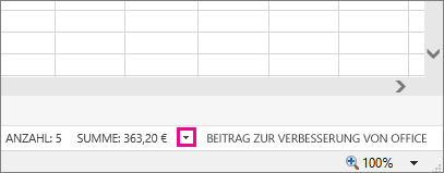 Anzeigen von Zusammenfassungsdaten in der Statusleiste d6f0f941-edb1-428c-ba17-6b587348f929.png