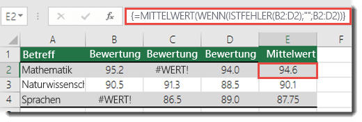 Korrigieren eines Fehlerwerts vom Typ Fehler in den Funktionen Mittelwert oder Summe e07509ab-4f3f-4d1e-b768-5f7129b6fff6.png
