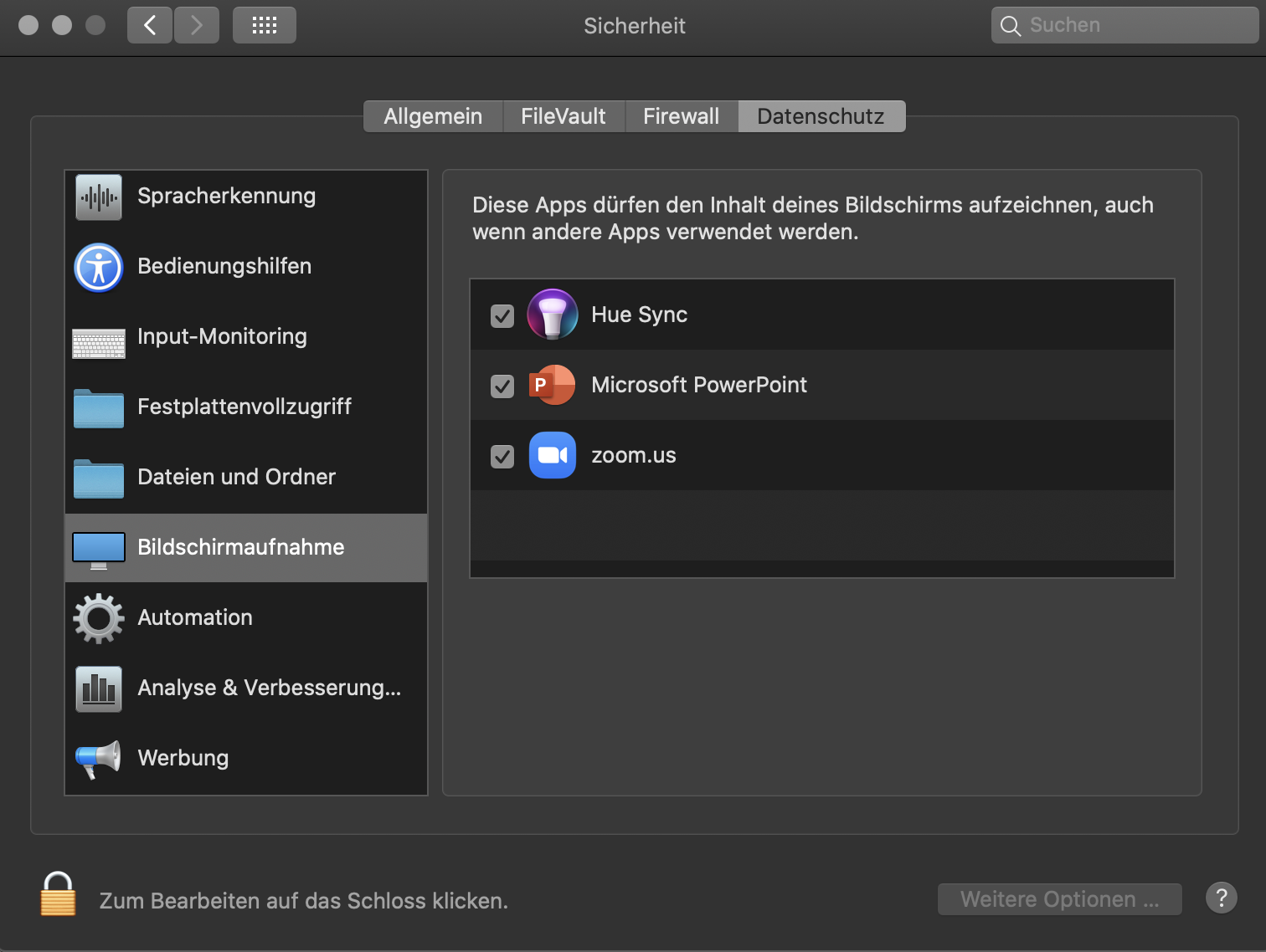 Microsoft Teams in MacOS Einstellungen -> Bildschirmaufnahme nicht aufgeführt efd12ff8-622f-47ae-a761-2120ea5a3bb3?upload=true.png