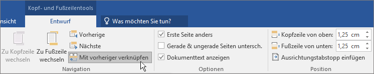 Konfigurieren von Kopf-und Fußzeilen für verschiedene Abschnitte eines Dokuments f2f9db1e-d6f2-4120-85c0-a3e0e4d73b46.png