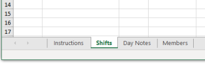 Ausfüllen oder Bearbeiten eines Zeitplans für Schichten in Excel f9998759-8aa3-462e-be5f-283cb8db6267.png