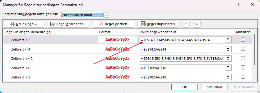 Einzelne Felder bei 'Bedingte Formatierung' mit "außer (except)" programmieren JNkx9X0.png