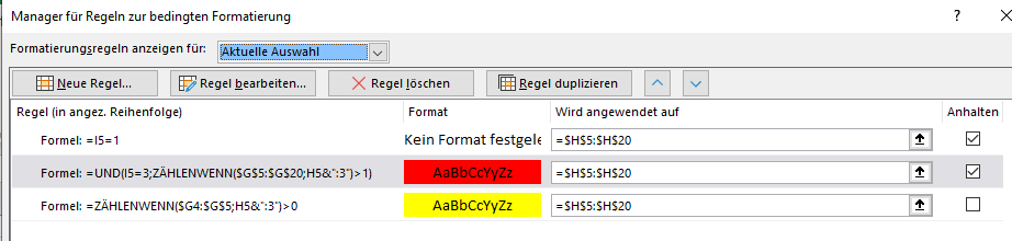 Bedingte Formatierung, vergleich von zwei Spalten upload_2021-11-29_22-44-23.png