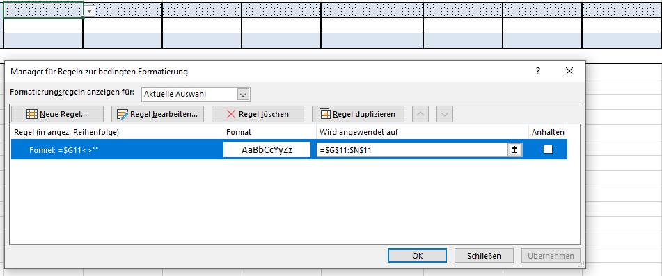 Bedingte Formatierung, wenn eine Zelle leer dann Bereich formatieren upload_2022-1-26_9-47-9.png