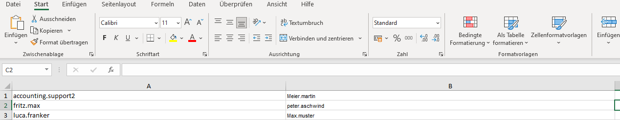 Excel 2 Zeilen Daten Vergleichen und farbig markieren upload_2022-11-2_16-49-44.png