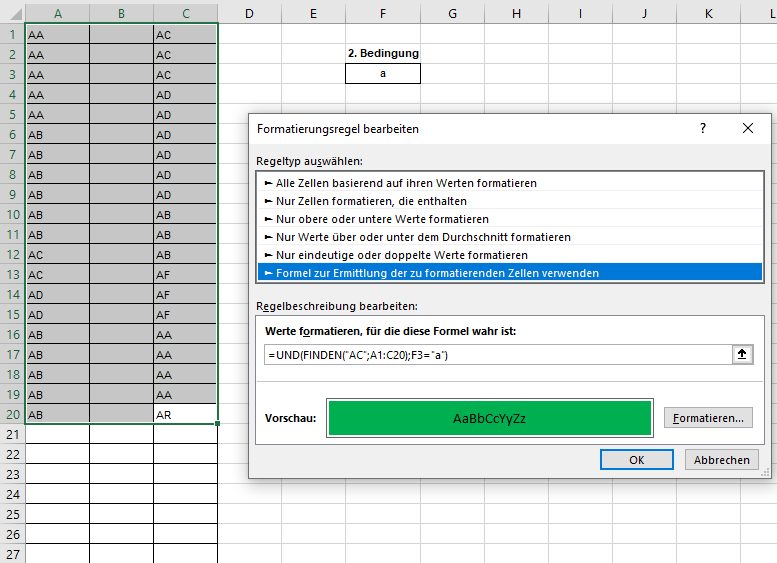 Bedingte Formatierung wenn 2 Bedingungen erfüllt sind upload_2022-3-3_15-9-27.png