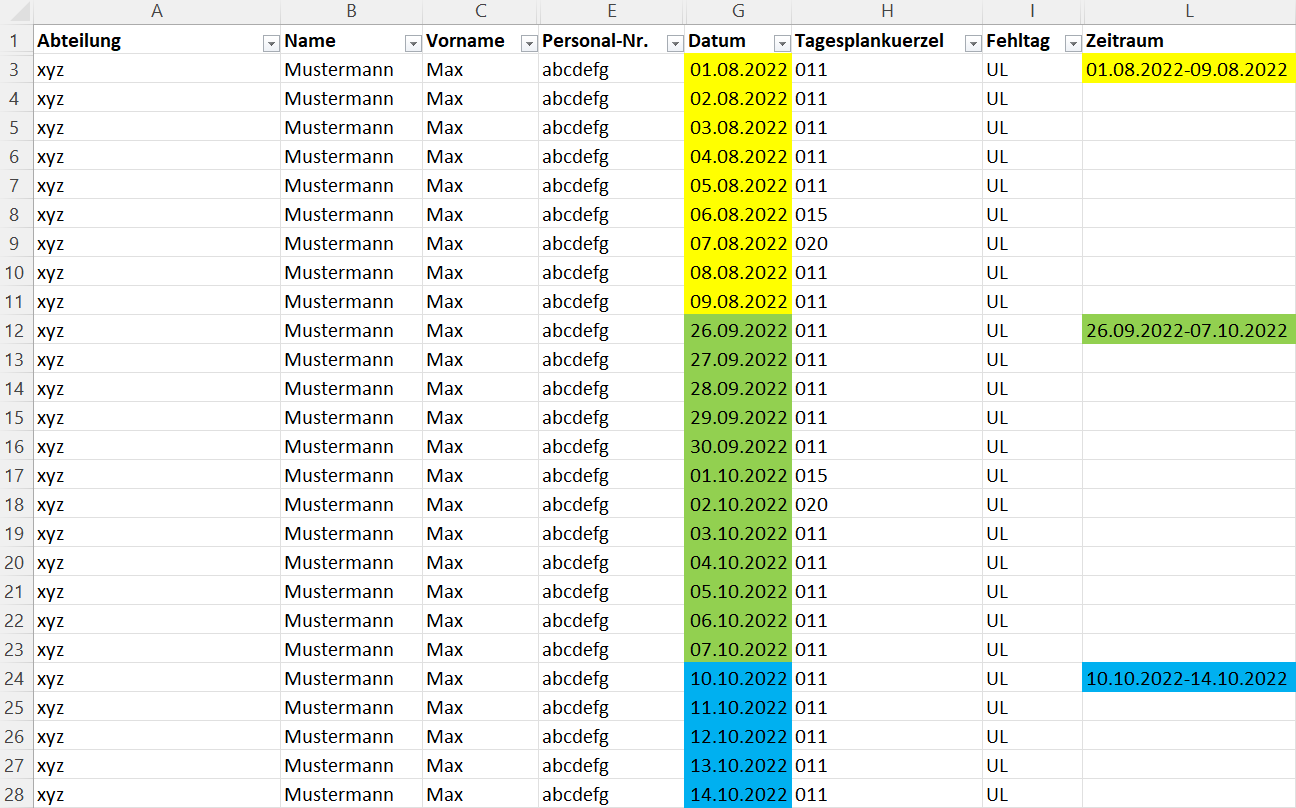 Zusammenhängende Zeiträume in einer Spalte erkennen und Start- sowie Enddatum ermitteln upload_2022-6-21_19-1-10.png