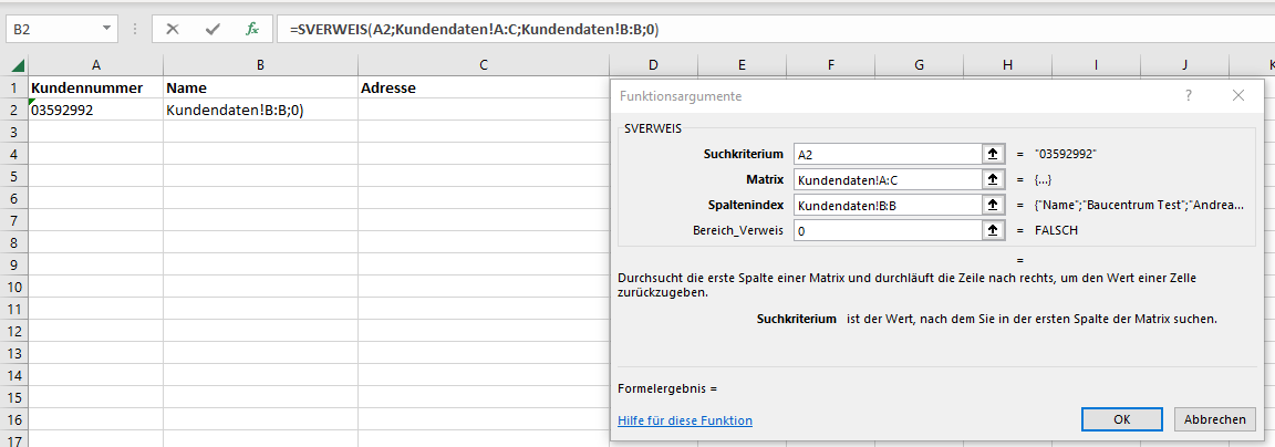 Adressdaten aus Tabellenblatt 2 über eine Kundennummer in Tabellenblatt 1 übertragen! upload_2023-8-22_7-54-6.png