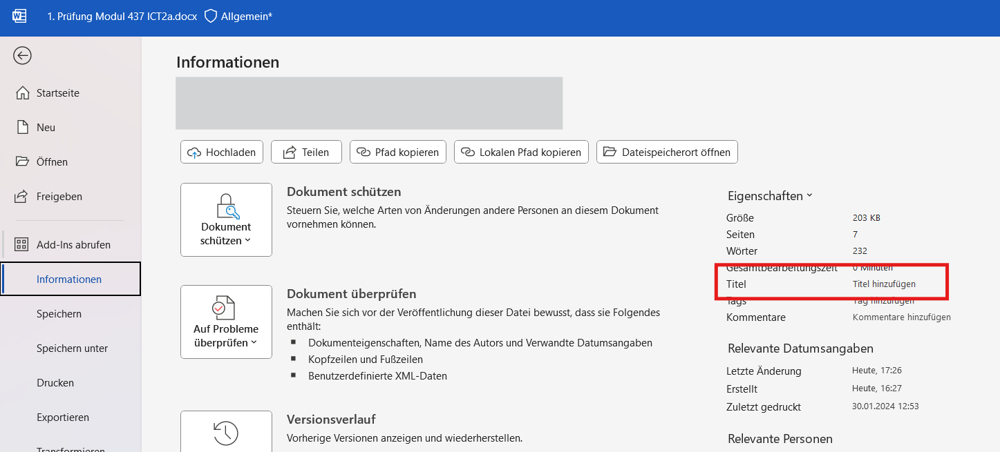 Word Dokumenteneigenschaft "Titel" wird nicht gespeichert und nicht im Fliesstext dargestellt. upload_2024-10-27_20-2-10.png