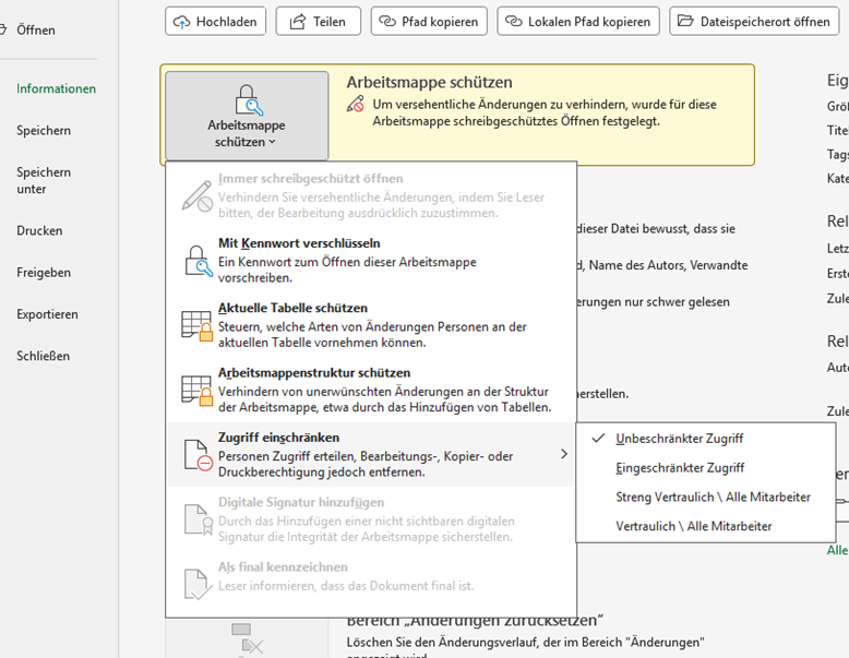 Arbeitsmappe schützen, Deaktiviren upload_2025-7-24_13-28-7.png