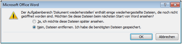 Die Word-Option "Ja, ich möchte diese Dateien später ansehen." als Standard setzen upload_2026-1-16_9-6-15.png